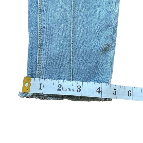 Indigo Rein Skinny Jeans Juniors 3 W26 Blue Mid Rise Frayed Hem Distressed Denim - Picture 9 of 11